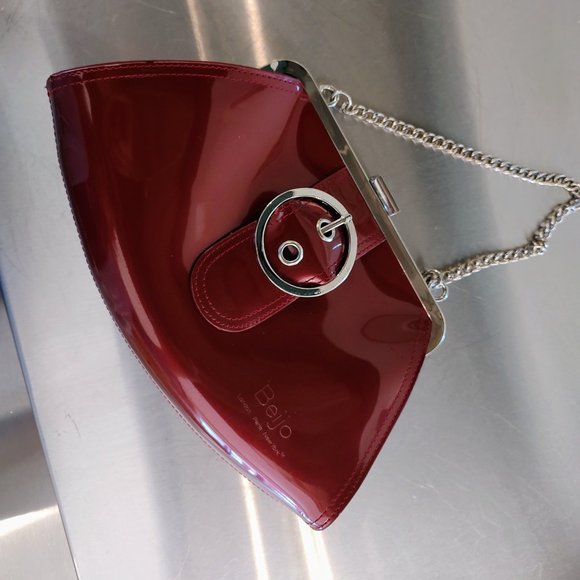 Beijo ruby purse, clutch w/ extra shoulder strap, 10 3/4 by 6 ", lovely! - Picture 12 of 16